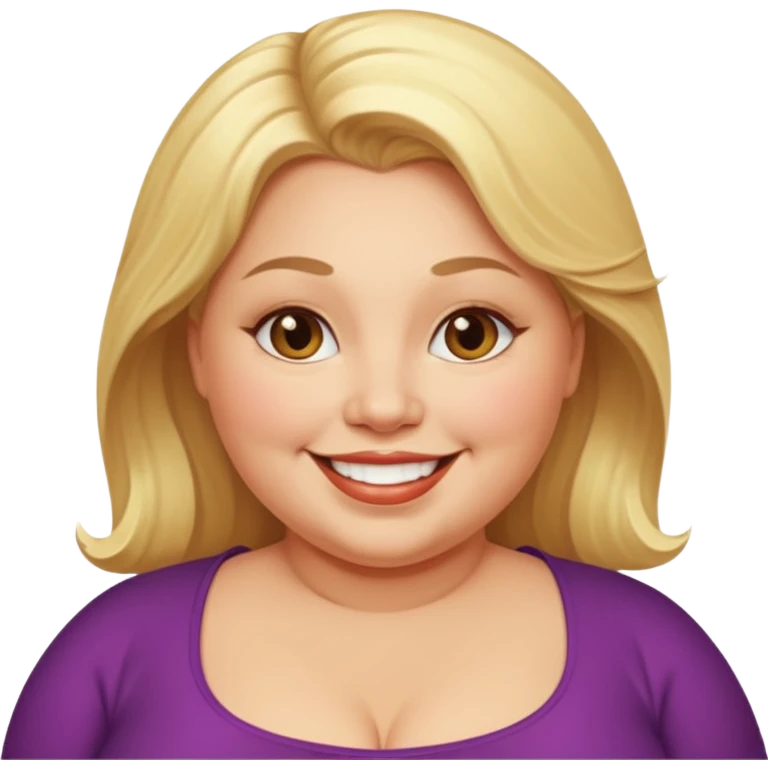 very fat beautiful rich blonde woman emoji