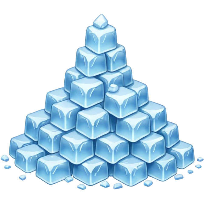 Crushed ice on a pile, really small peaces emoji