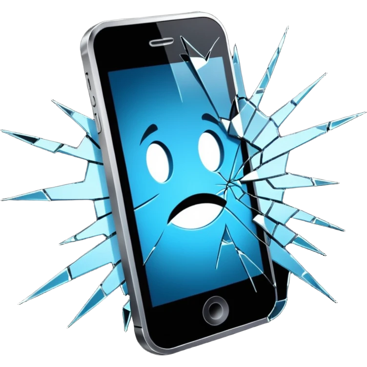 broken mobile phone emoji