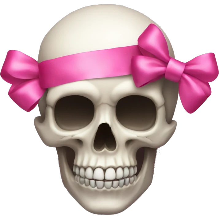 Skull pink ribbon emoji