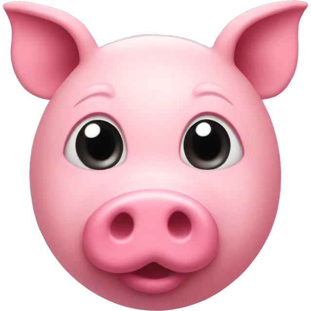 A emoji pink heart that has a nose like a pig emoji