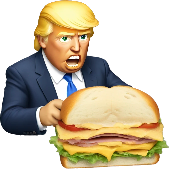 Donald Trump eating a sandwich  emoji