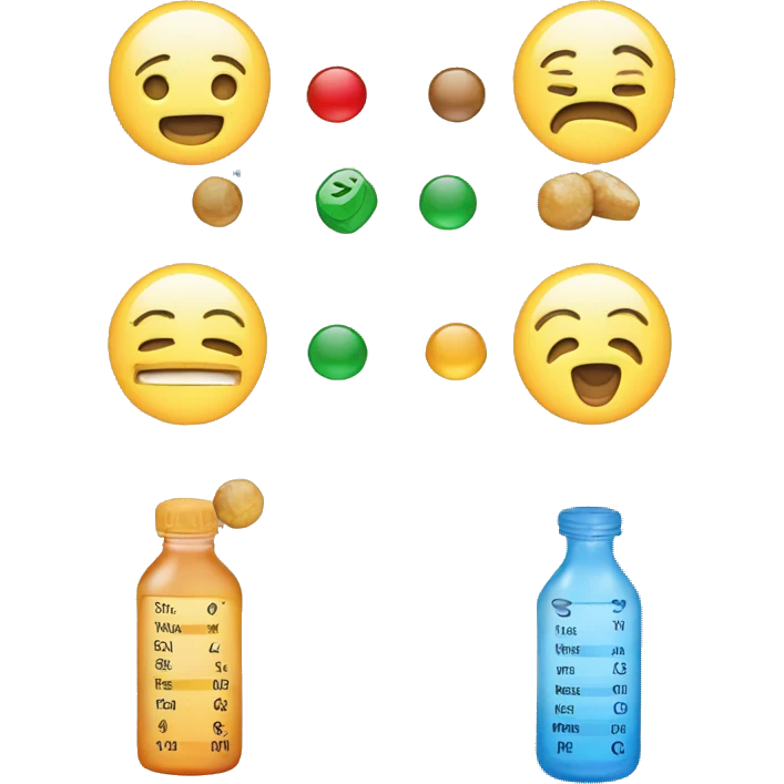 a graph showing different vitamin levels, these include, testosterone, vitamin D and cortisol.  emoji