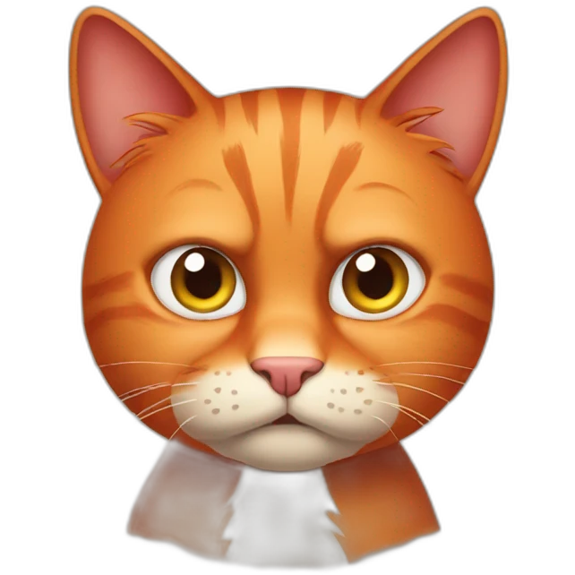 Red cat mad emoji