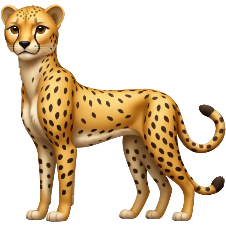 High resolution of a full body cheetah emoji
