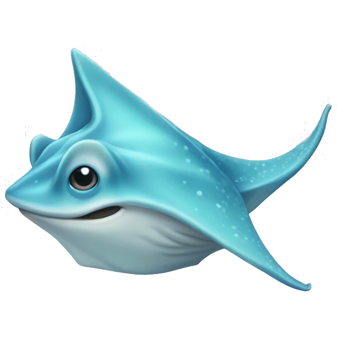 cute light blue stingray emoji