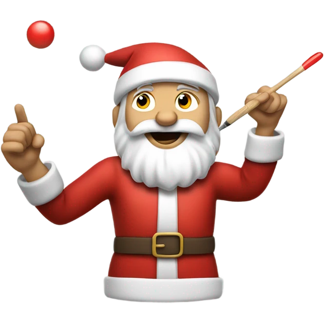 Sânta Claus playing darts emoji