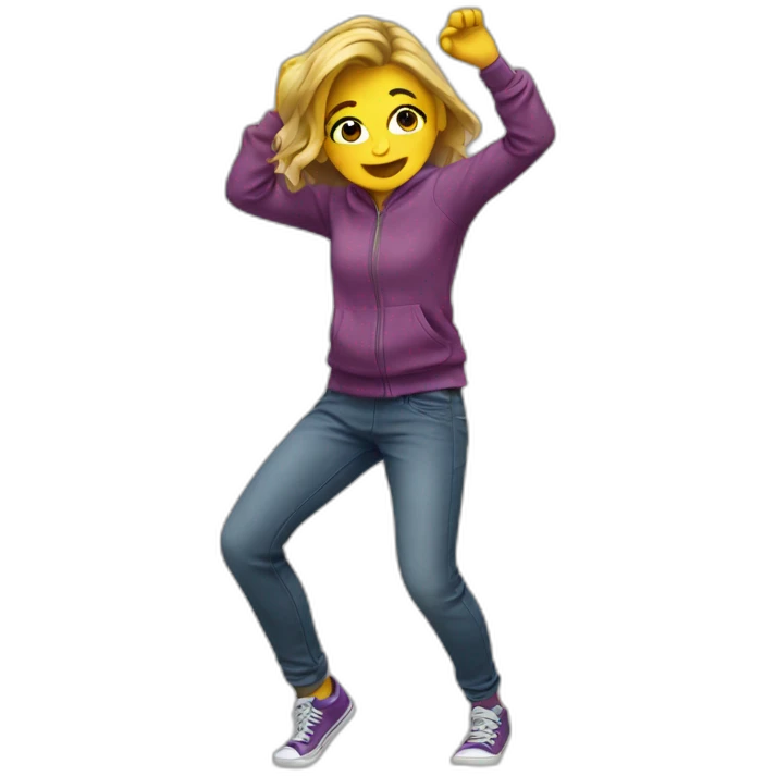 girl dabbing  emoji