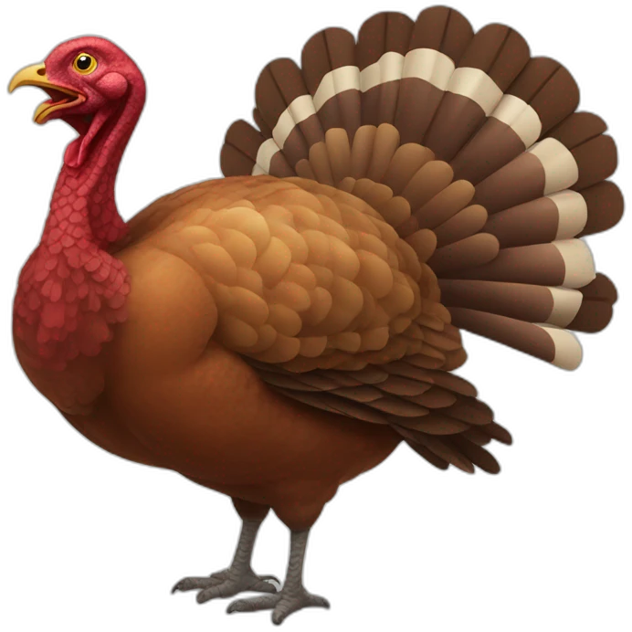 speaking realistic turkey emoji