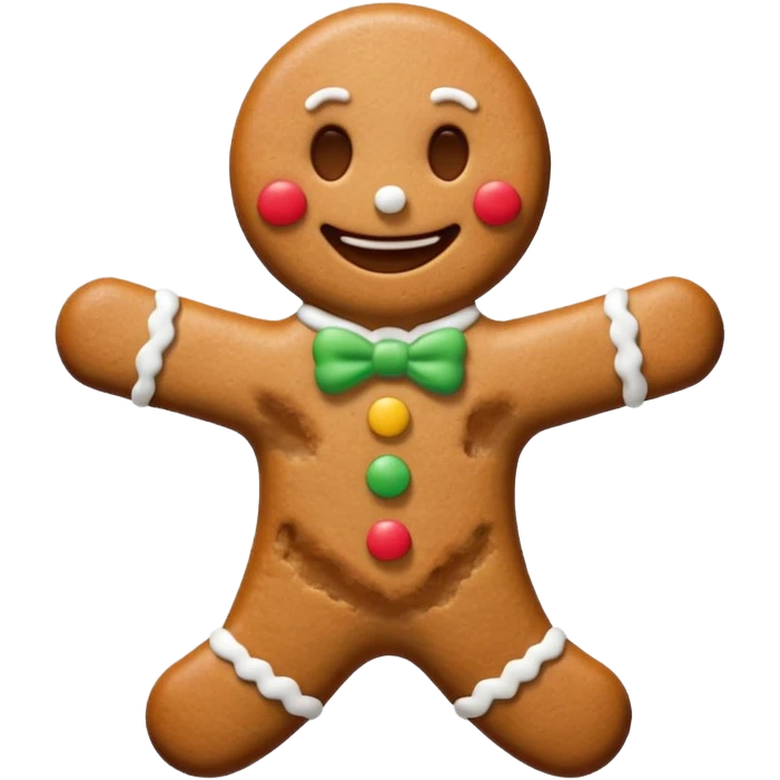Emoji omino pan di zenzero bianco emoji