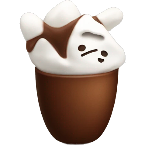 Cocoa with marshmallow emoji