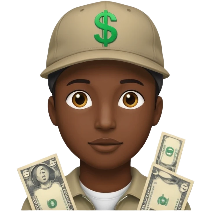 boné com simbolo de $ hype emoji