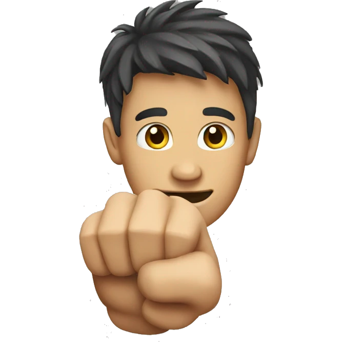 face with flexing arm infront emoji