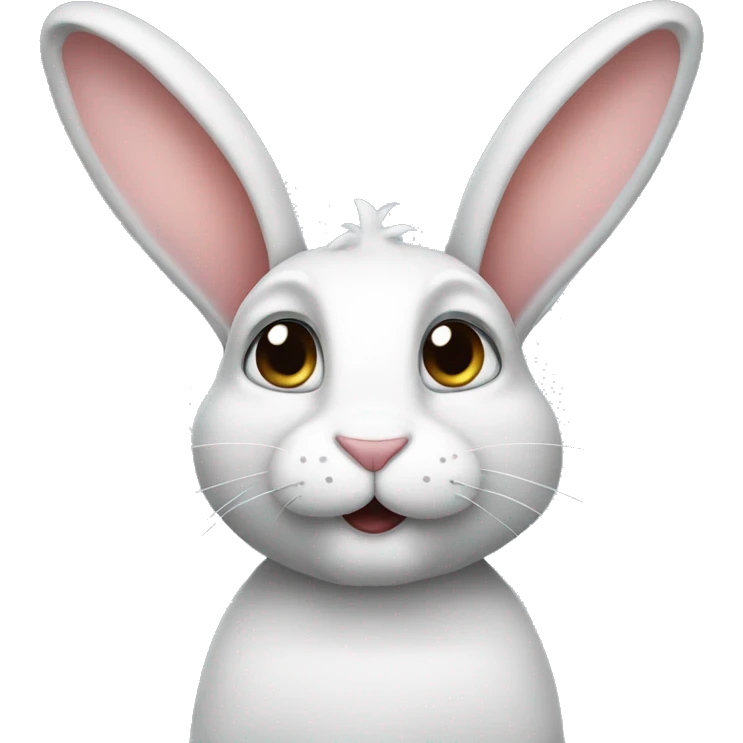 Bunny with big human ears emoji