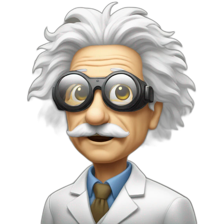 Einstein with VR emoji