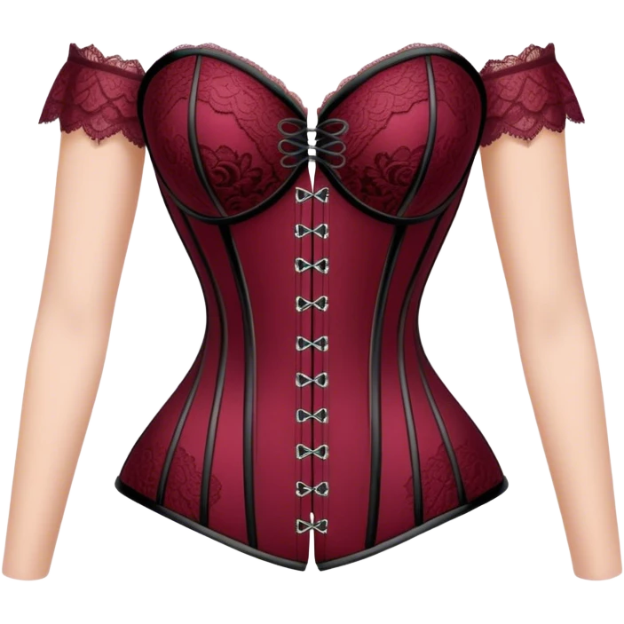 Burgundy Lace Corset emoji