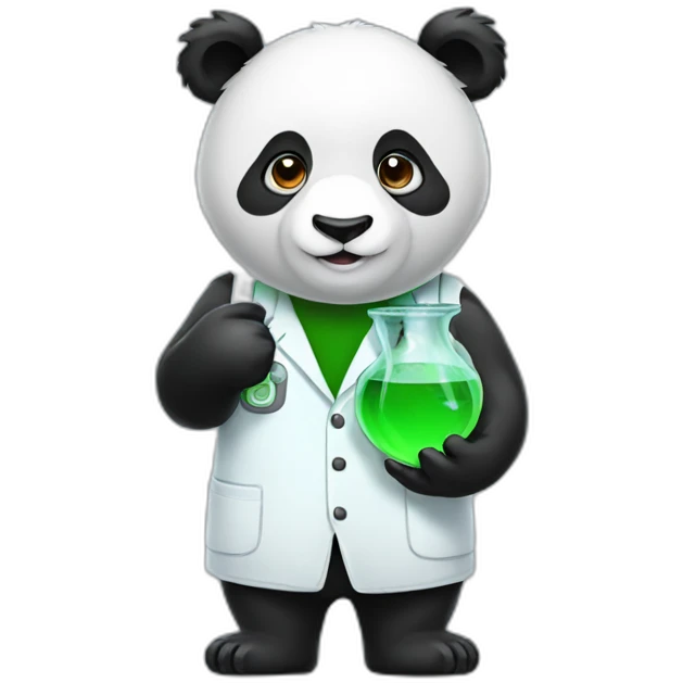 panda doing science emoji