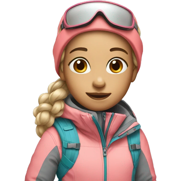 Girl ski outfit emoji