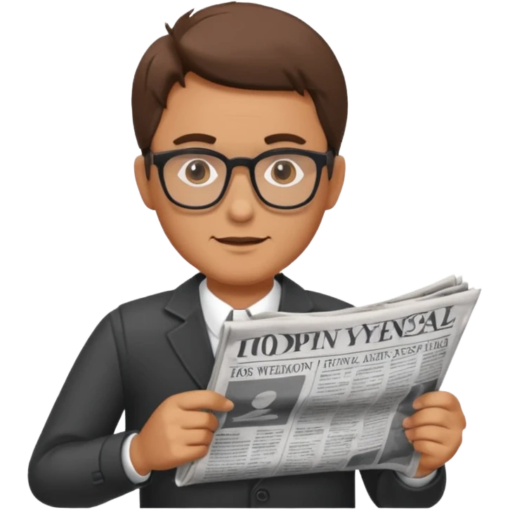 man Folding newspaper emoji
