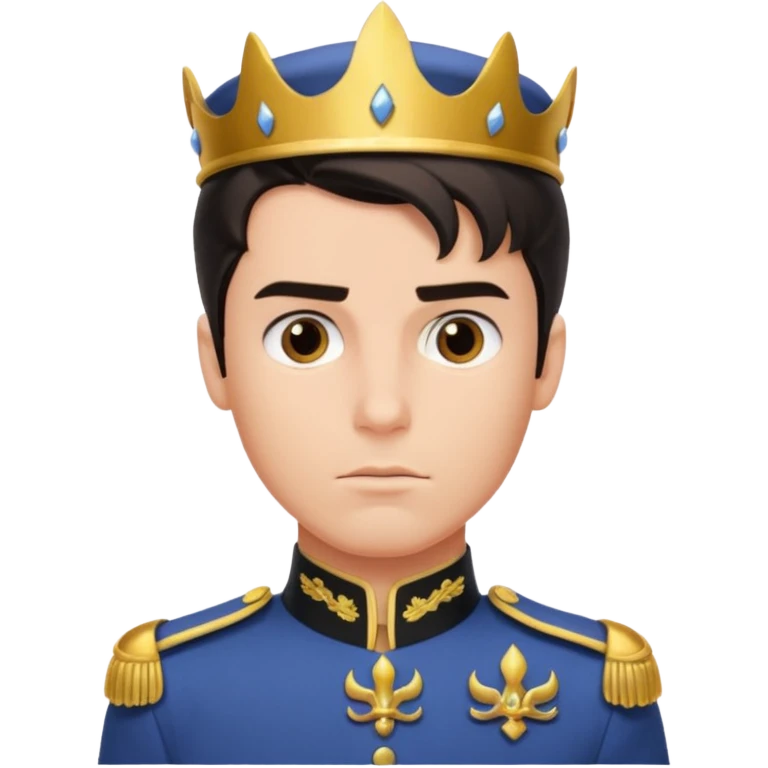prince eric with serious facial expression and prince uniform emoji