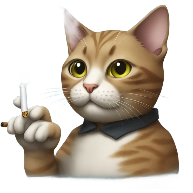 Cat smoking emoji
