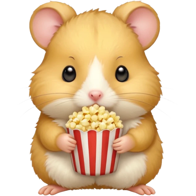 hamster holding pop corn emoji