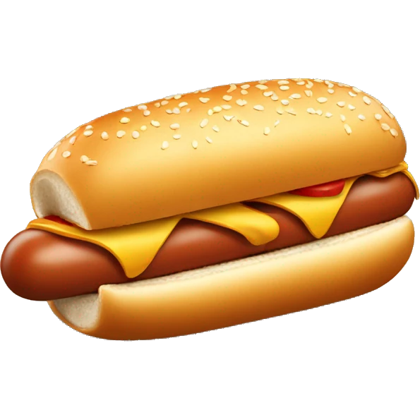Hotdog in burger  emoji