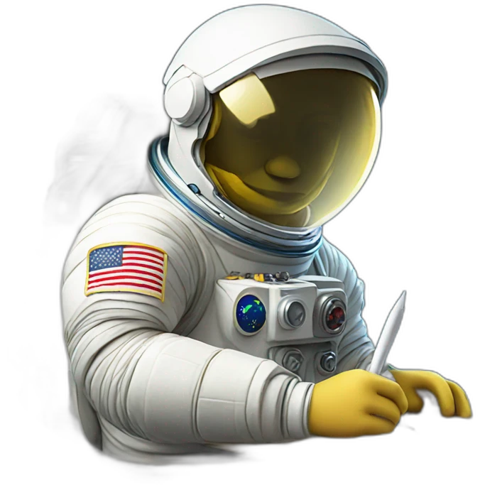 astronaut signing parchment emoji