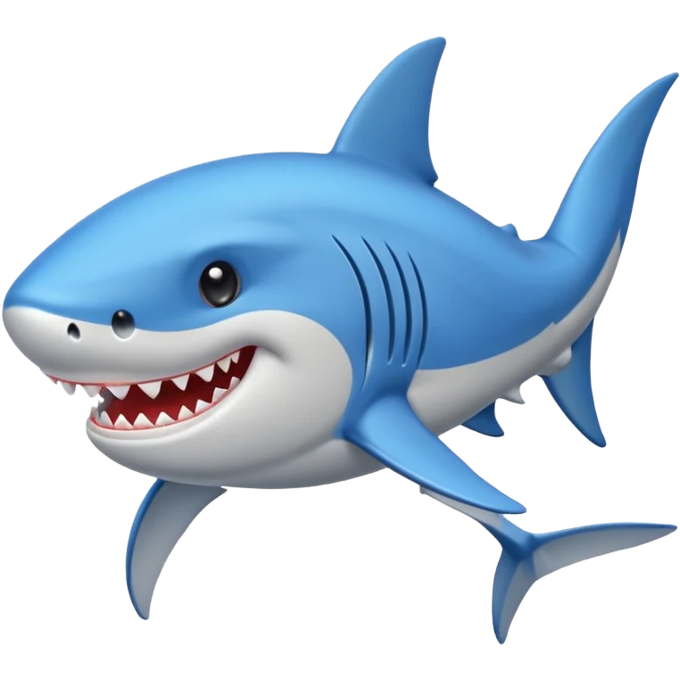 Tiburón con tenis azules  emoji