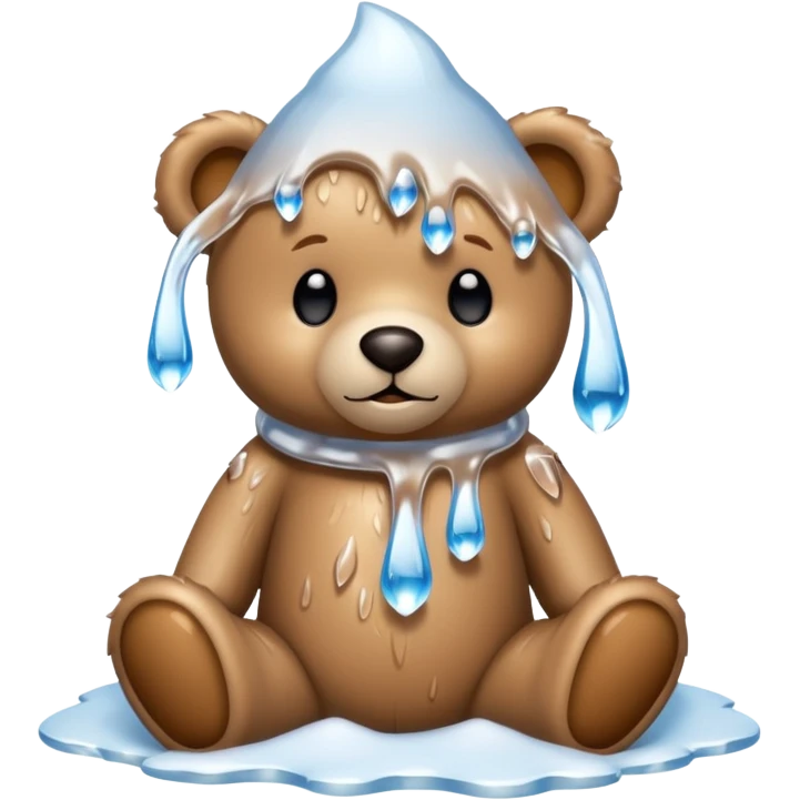 Teddy bear with icicles on her emoji