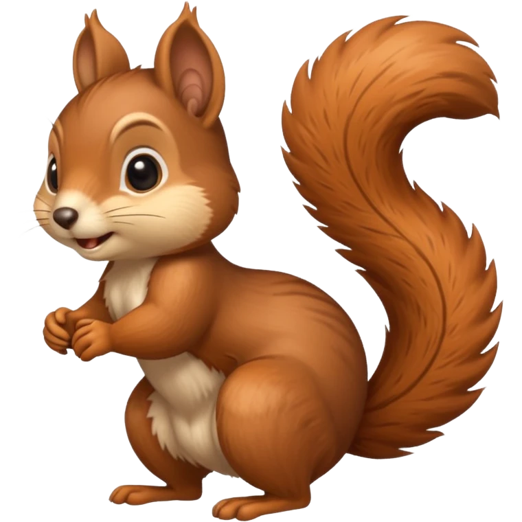 Cute squarrel full body with legs and all emoji