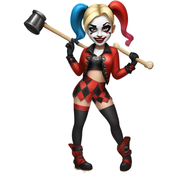 Harley Quinn pinup emoji