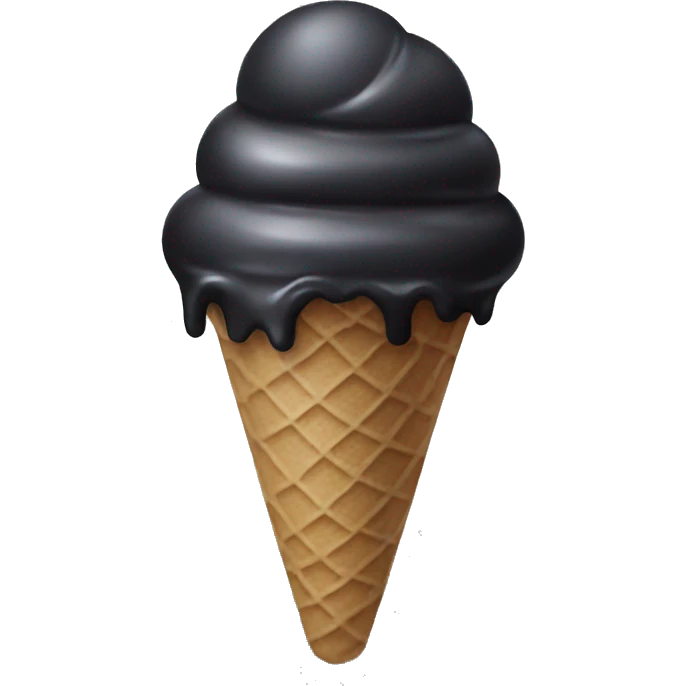 Black ice cream emoji