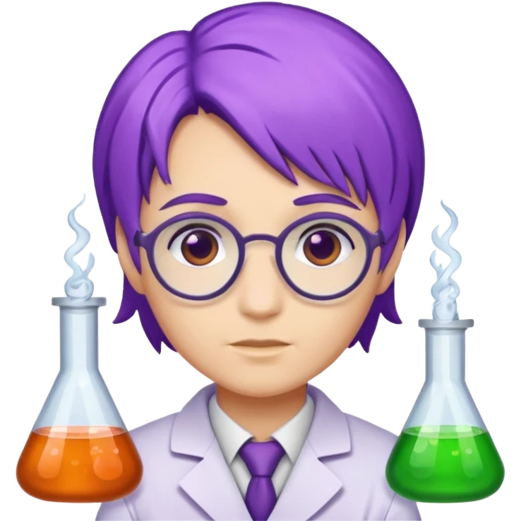 purple haired scientists emoji