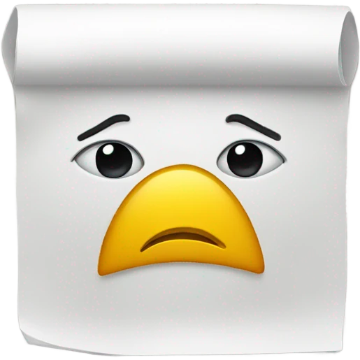 Letter A with a sad face emoji