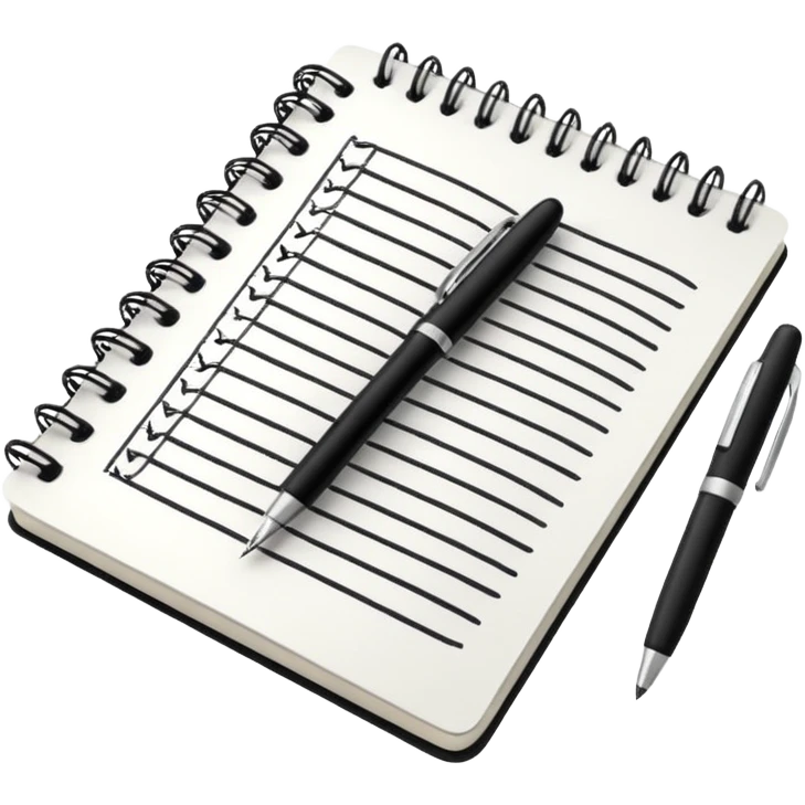 notebook with pe*n scripts  emoji