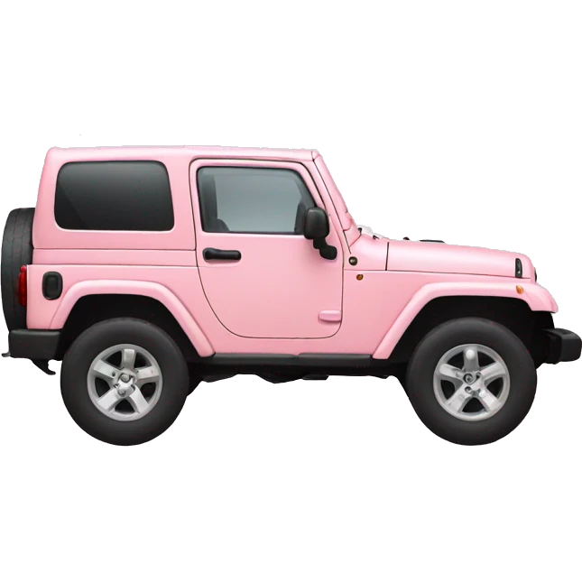 Light pink two door jeep  emoji