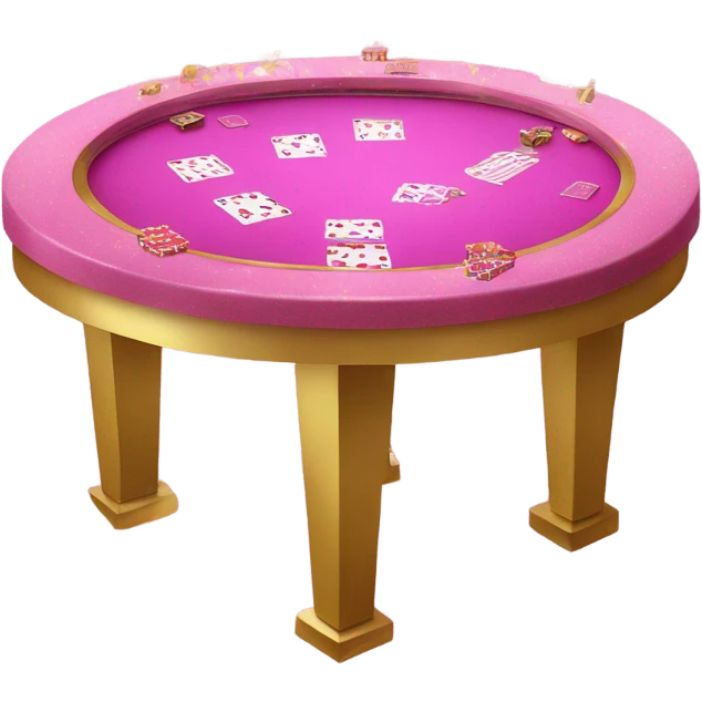 Pink gambling table with glitter  emoji