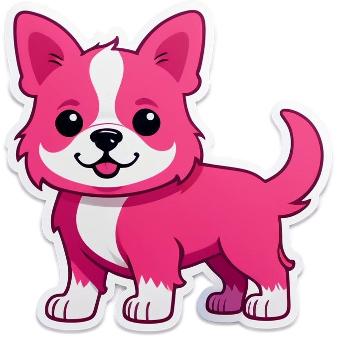 Dog pink  emoji