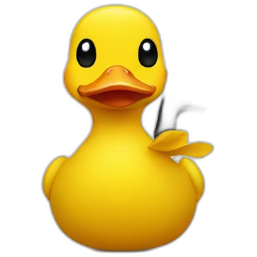 yellow duck holding a knife  emoji