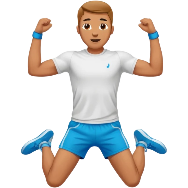 man doing jumping jacks emoji