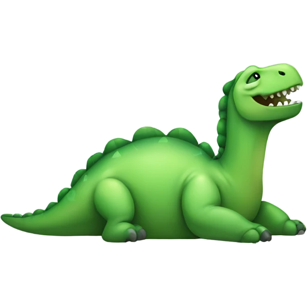 green dinosaur sleeping comfy emoji
