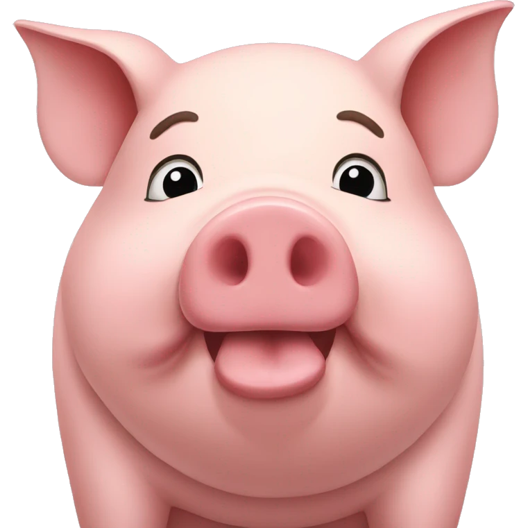 Pig with a double chin emoji