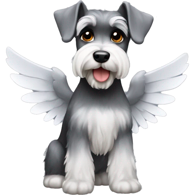 Schnauzer with wings emoji