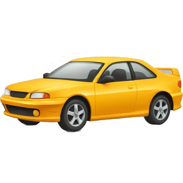 Flat Illustration car，simple calor emoji