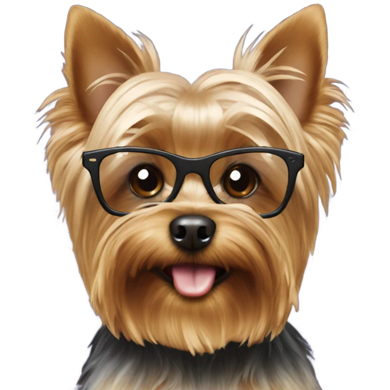  Yorkie terry con gafas  emoji
