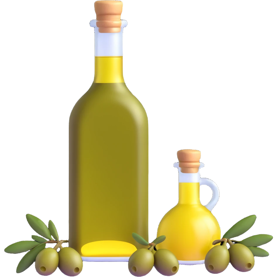 glass bottle of olive oil emoji