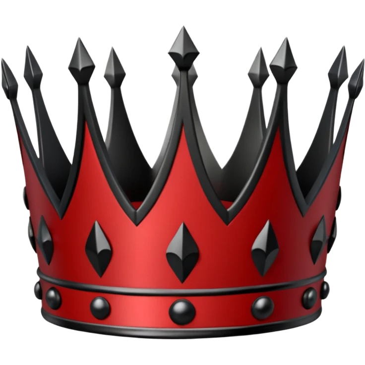 red and black gothic death crown emoji