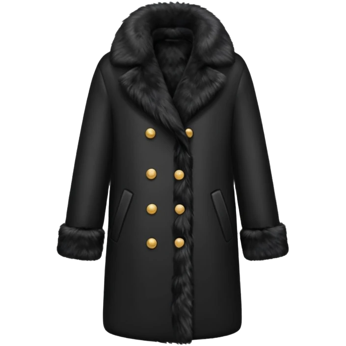 black fur coat emoji