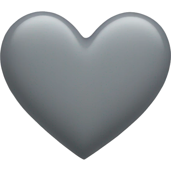 Gray colored heart emoji